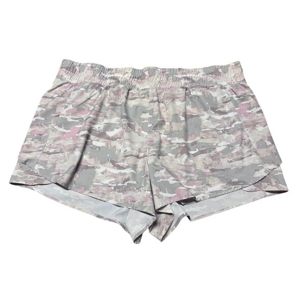 Avia Women's Running Shorts W/ Liner Antique Taupe XXXL With Hidden Zip Pocket - Picture 2 of 5